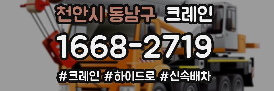 천안시 동남구 크레인 작업