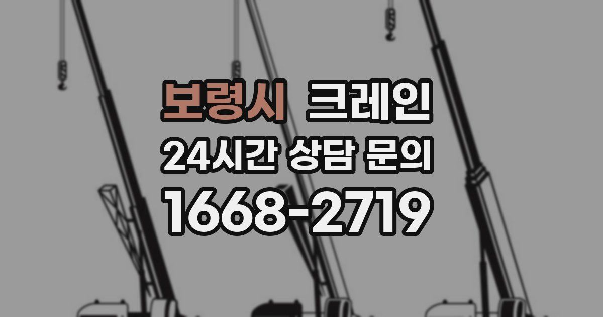 보령시 크레인