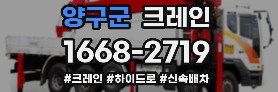 양구군 크레인 작업