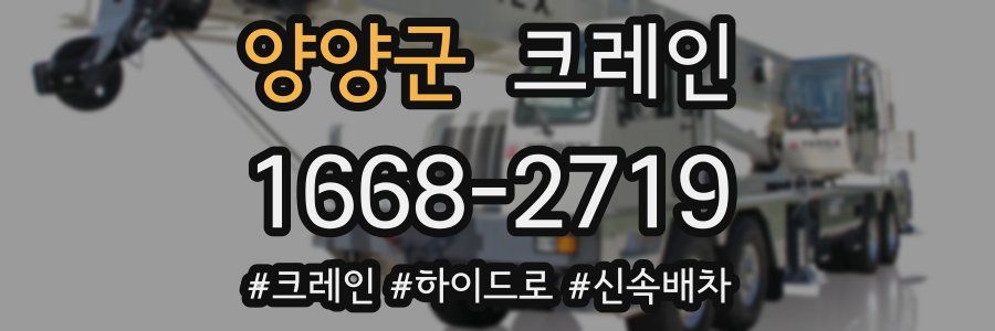 양양군 크레인 작업