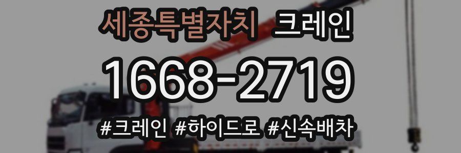 세종특별자치 크레인 작업