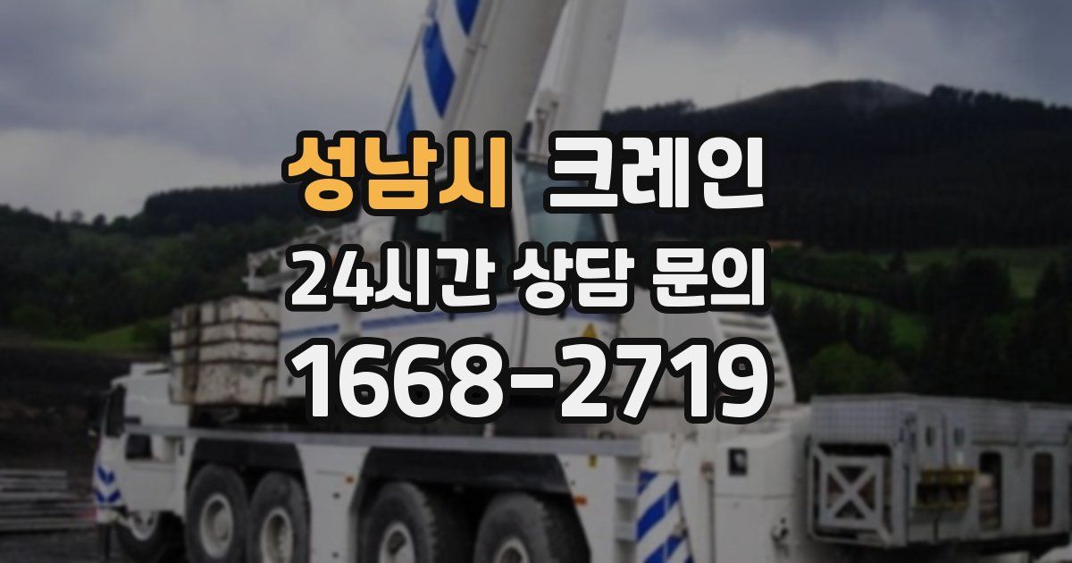 성남시 크레인