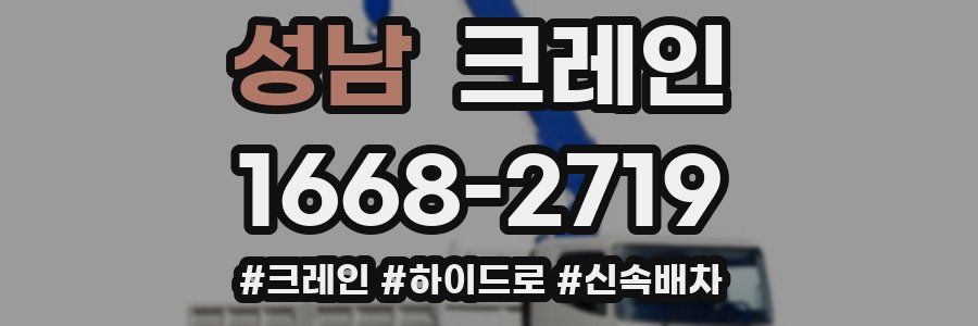성남 크레인 작업
