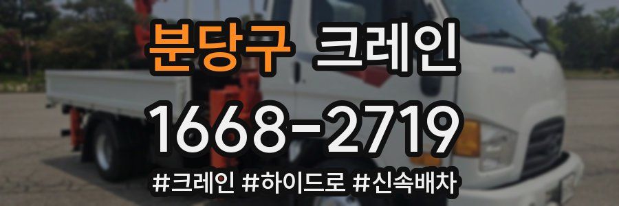 분당구 크레인 작업