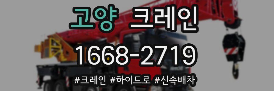 고양 크레인 작업