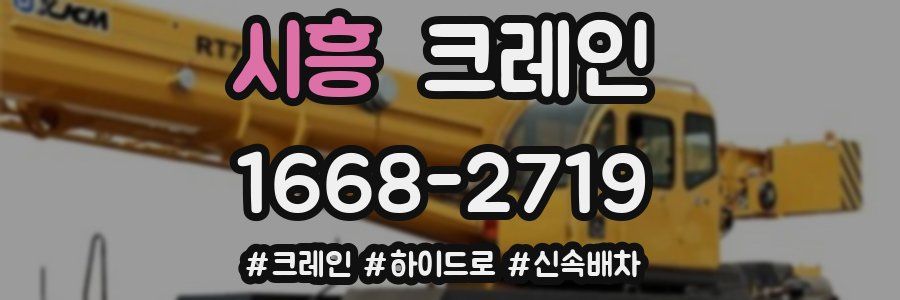 시흥 크레인 작업