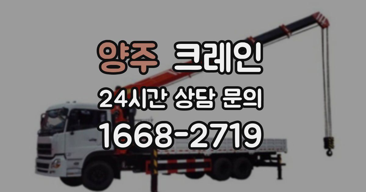 양주 크레인