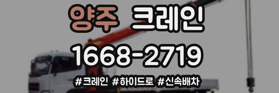 양주 크레인 작업