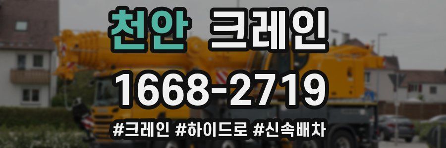 천안 크레인 작업