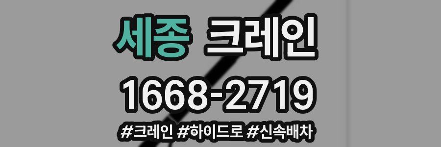 세종 크레인 작업