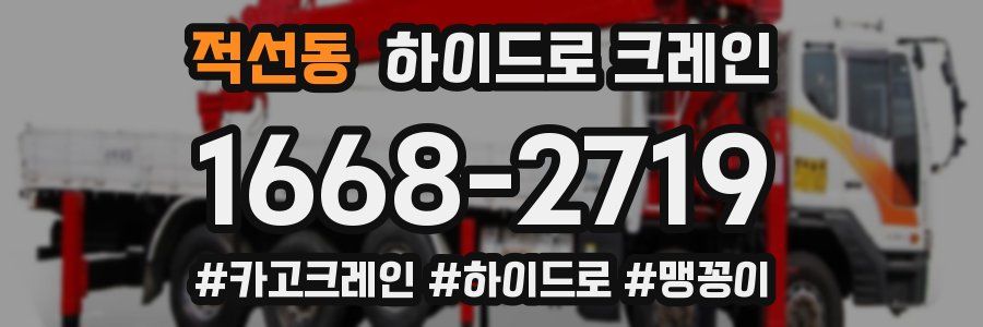 적선동 하이드로 크레인