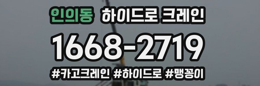 인의동 하이드로 크레인