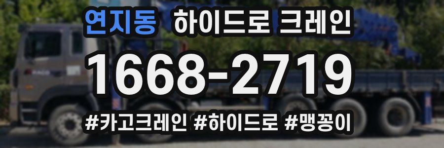 연지동 하이드로 크레인