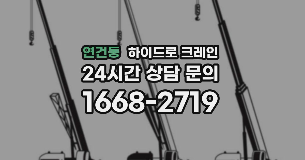 연건동 하이드로 크레인
