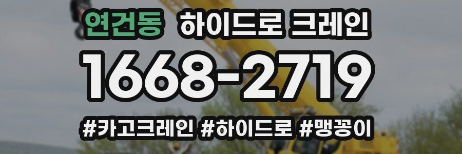 연건동 하이드로 크레인