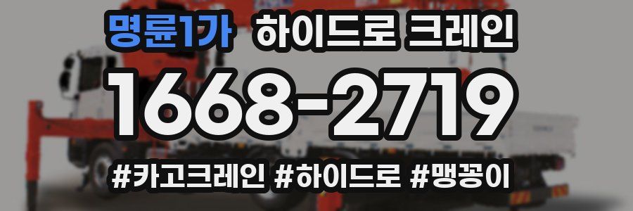 명륜1가 하이드로 크레인