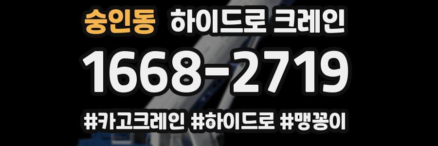 숭인동 하이드로 크레인