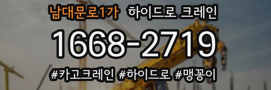 남대문로1가 하이드로 크레인