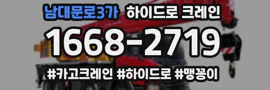 남대문로3가 하이드로 크레인