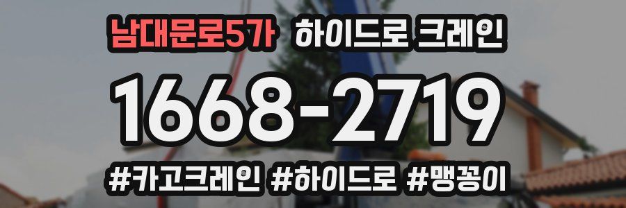 남대문로5가 하이드로 크레인