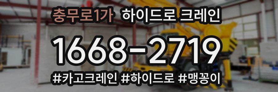 충무로1가 하이드로 크레인