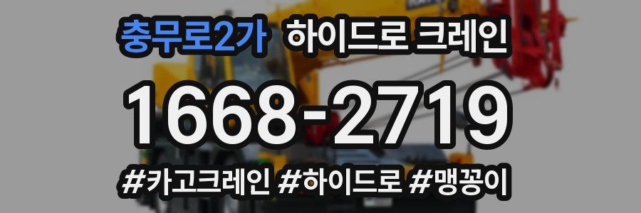 충무로2가 하이드로 크레인
