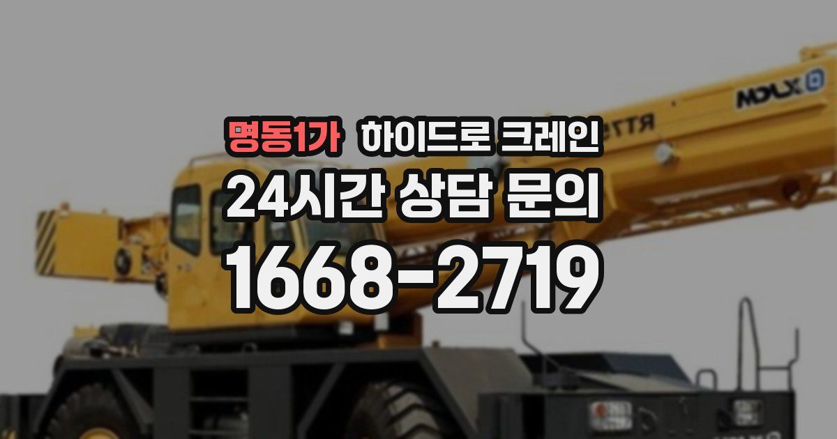 명동1가 하이드로 크레인