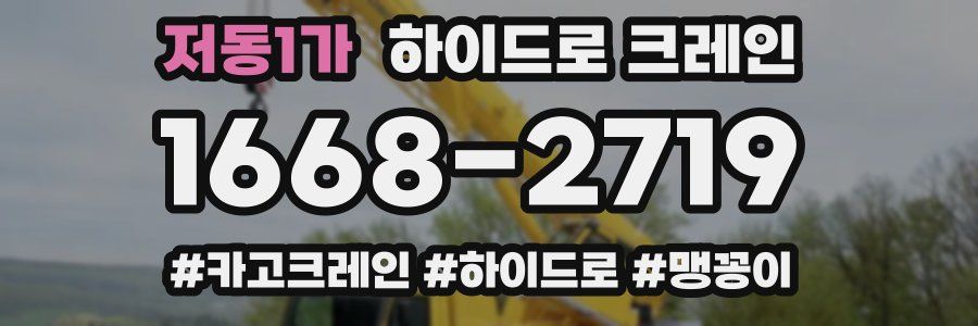 저동1가 하이드로 크레인