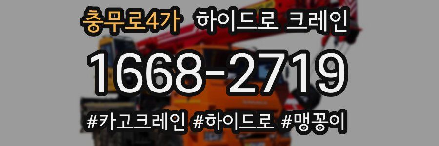 충무로4가 하이드로 크레인