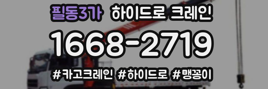 필동3가 하이드로 크레인