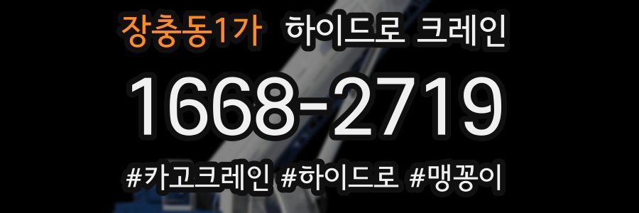 장충동1가 하이드로 크레인