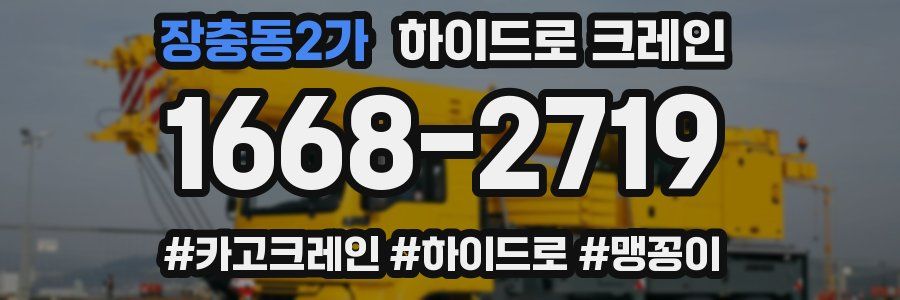 장충동2가 하이드로 크레인