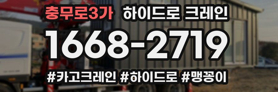 충무로3가 하이드로 크레인