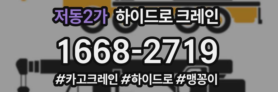 저동2가 하이드로 크레인