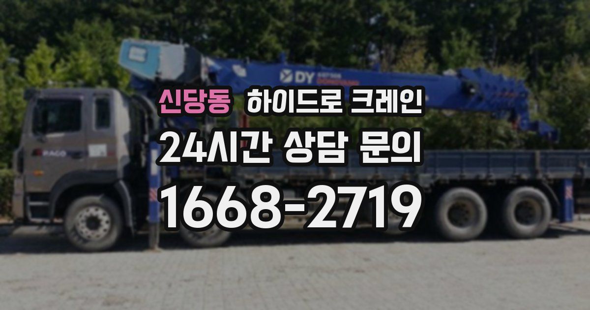 신당동 하이드로 크레인