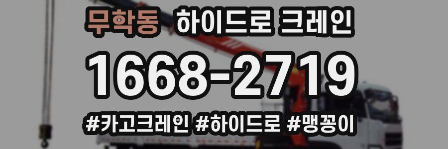 무학동 하이드로 크레인