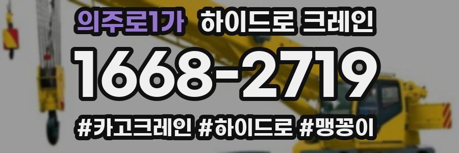 의주로1가 하이드로 크레인