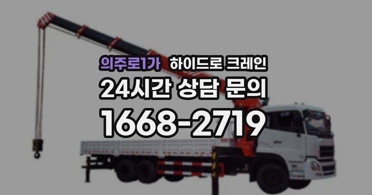 의주로1가 하이드로 크레인