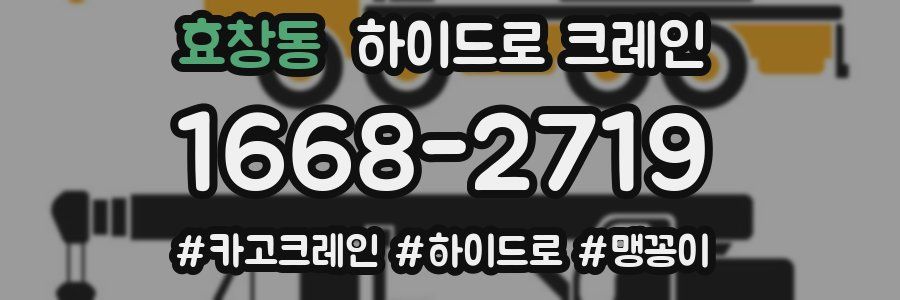 효창동 하이드로 크레인