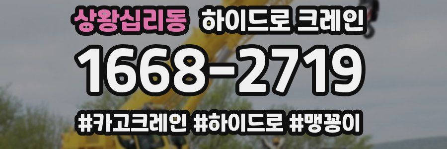 상왕십리동 하이드로 크레인