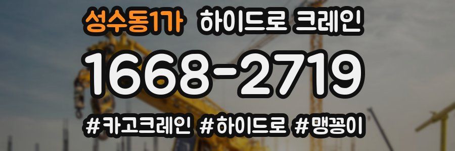 성수동1가 하이드로 크레인