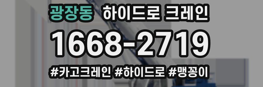 광장동 하이드로 크레인