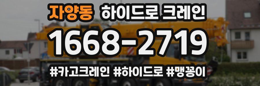 자양동 하이드로 크레인