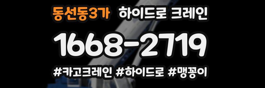 동선동3가 하이드로 크레인