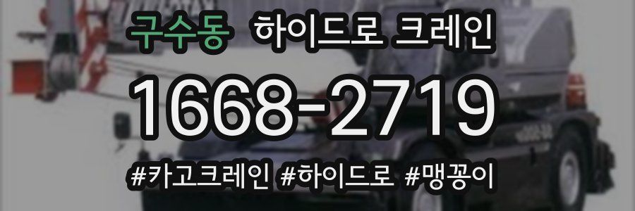 구수동 하이드로 크레인