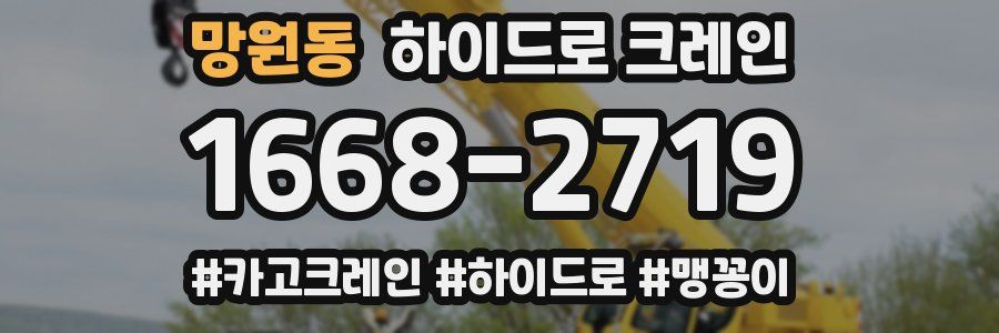 망원동 하이드로 크레인