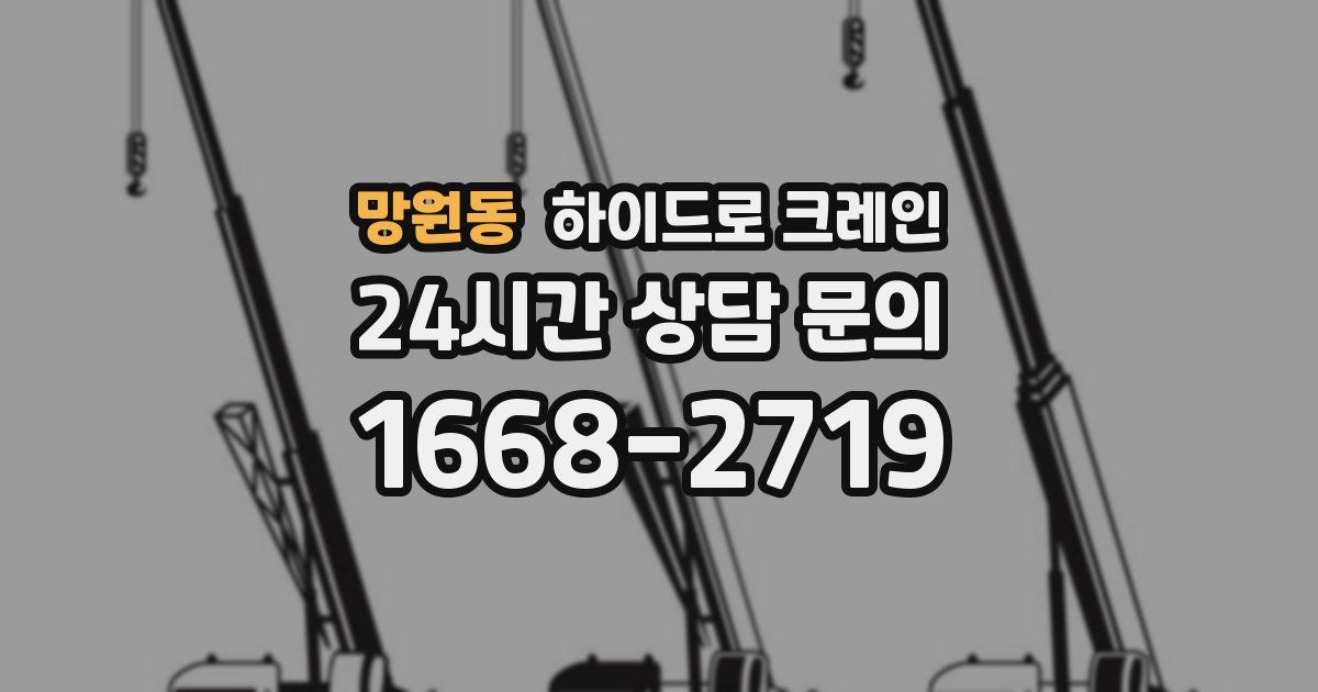 망원동 하이드로 크레인