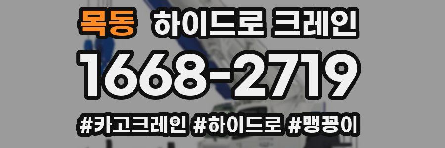 목동 하이드로 크레인