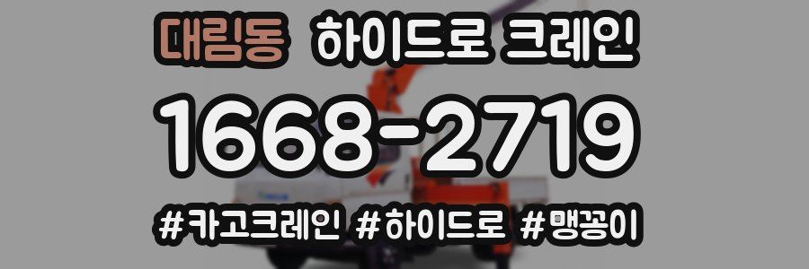 대림동 하이드로 크레인