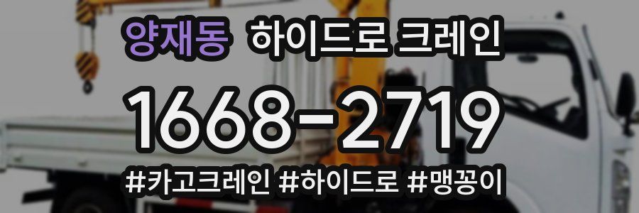 양재동 하이드로 크레인